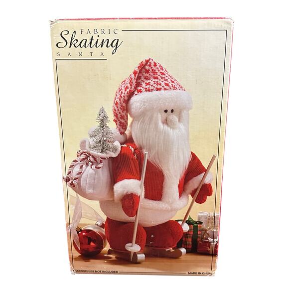 Fabric 13" Skating Santa for Costco - Picture 9 of 13